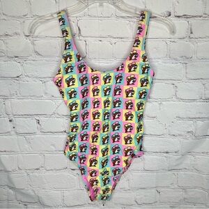 Buc-ees Women’s one piece pink beaver printed swimsuit